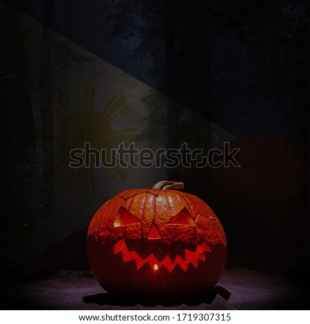 halloween backgraund Philippines flag, Philippines haloween