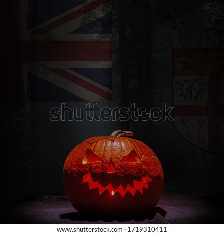 halloween backgraund fiji flag, fiji haloween
