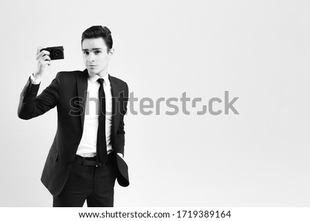 suit photographer business summit meeting head of state award press event fashion review lesson news online stream report video podcast gray background made day studio
