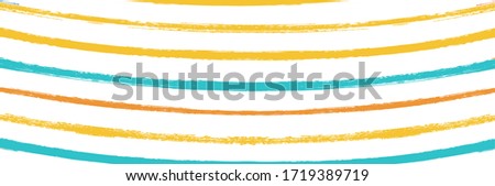 Cool Wavy Zigzag Stripes Vintage Pattern. Dirty Graffiti Trace. Hand Painted Lines Banner. Autumn Winter Bright Fashion Print. Summer Spring Distress Stripes. Cool Vector Watercolor Paint Lines.