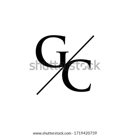 initials GC vector letter logo