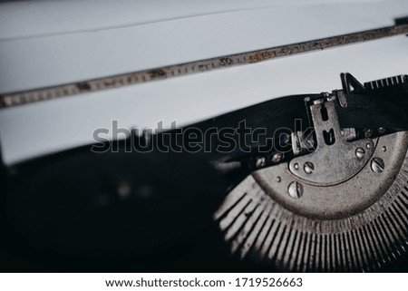 Typing on the retro typewriter