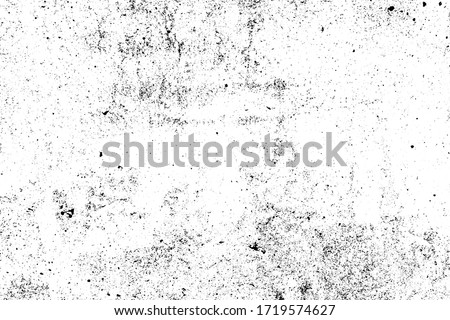 Grunge old texture in black and white. Aged vector surface with scratches, gaps, splits and crumbling stone. Distressed overlay for creating openwork background in 3D design of country loft interior Royalty-Free Stock Photo #1719574627