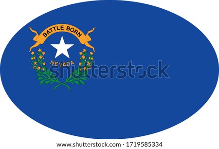vector illustration of Nevada flag