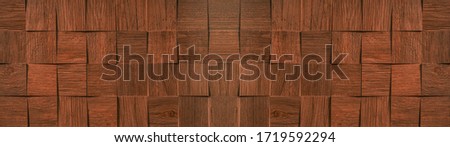 Brown dark square wooden cubes texture background banner panorama
