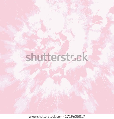 Tie Dye Twist Vector. Psychedelic Swirl. Pink Ink Background. Hypnotic Dip Dyed Textile. Orchid Smoke Fashion. Watercolor Brush Print. Rose Bohemian Spiral. English Rose Hippie Effect. Royalty-Free Stock Photo #1719635017