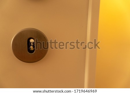 Keyhole Key Hole on white room door