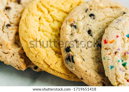 Assortment of Giant Gourmet Cookies  Royalty-Free Stock Photo #1719651418