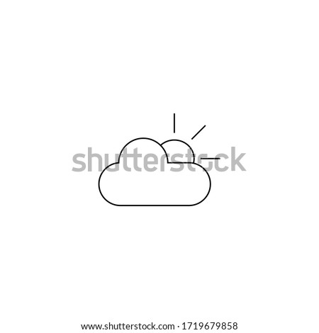 Cloudy weather icon on a white background.