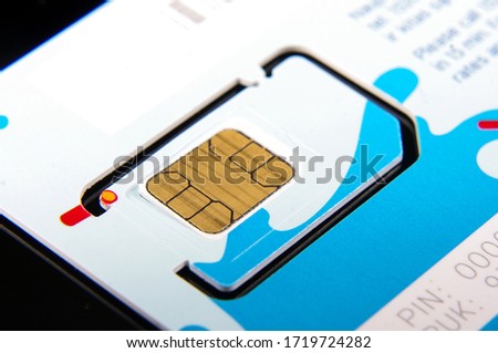 Micro GSM telecommunications identity SIM card for cell phones