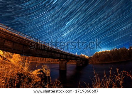 Star Trek over a bridge over a river