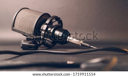 Condenser microphone for podcasts or music recordings.