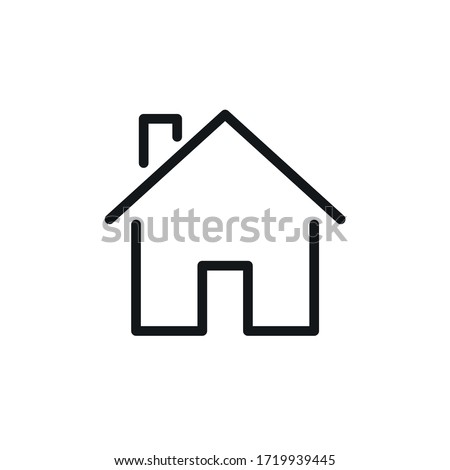 minimal home icon - web homepage symbol - vector website sign Royalty-Free Stock Photo #1719939445