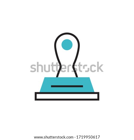 rubber stamp icon modern vector. isolated on white background