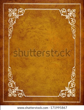 Brown leather book cover Royalty-Free Stock Photo #171995867