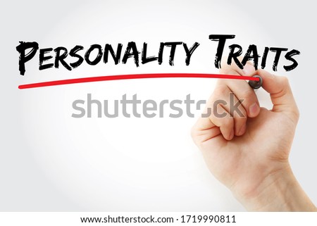 Personality traits text with marker, concept background Royalty-Free Stock Photo #1719990811