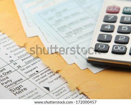 calculator on business paper