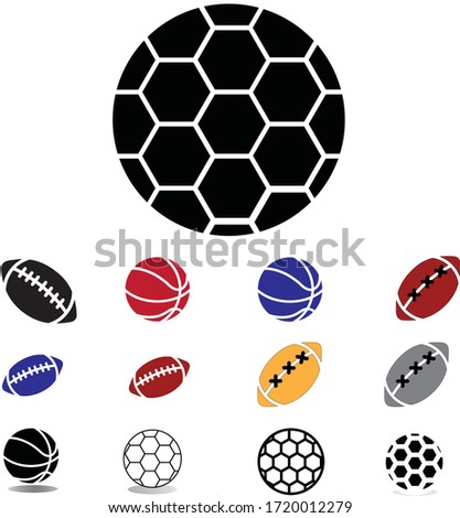 volleyball,rugger ball & foot ball icon - vector illustration.