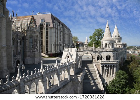Fisherman's Bastion is popular tourist attraction of Budapest. One of the symbols of the city due to the unique panorama.