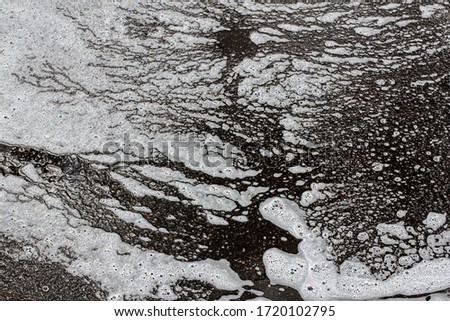 foam on the pavement texture art