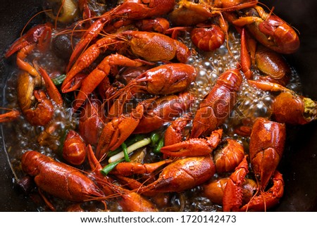 Chinese Spicy crayfish, Chinese Food Royalty-Free Stock Photo #1720142473