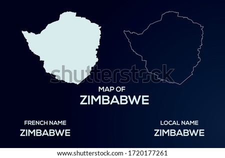 Map of ZIMBABWE. Abstract design, vector illustration by using adobe illustrator. ZIMBABWE map. ZIMBABWE Outline map