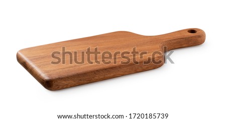 Cutting board placed on a white background Royalty-Free Stock Photo #1720185739