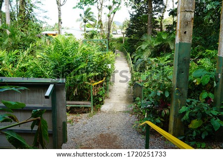 Walkway entrance to sloth sanctuary