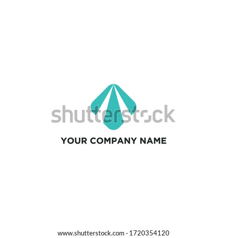 vector logo M with color cyan