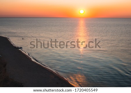 colorful sunrise by the sea
