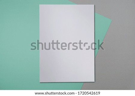 Blank paper isolated on paper background.