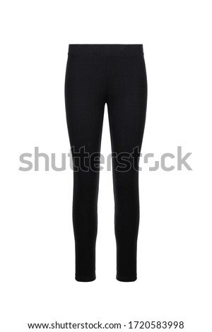 Black women's sport pants on an isolated background. Cloth pants design presentation Royalty-Free Stock Photo #1720583998