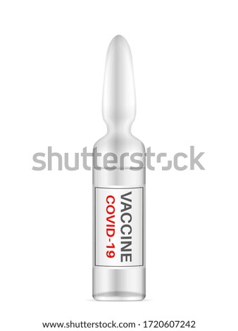 Vaccine covid-19 on a white background. Vector illustration.