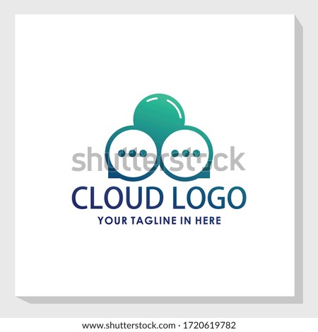 cloud consult logo design concept template, communication logo inspiration