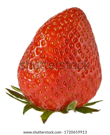 Red strawberries isolated on a white background. Clipping path.