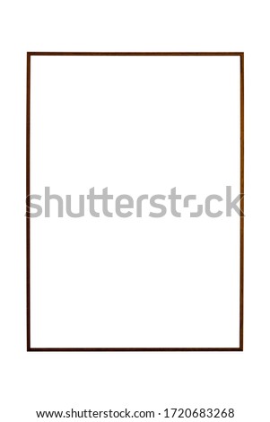 wood frame picture isolated on white background