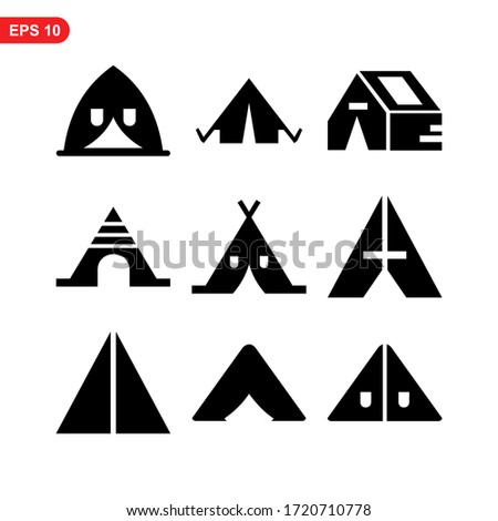 tent icon or logo isolated sign symbol vector illustration - high quality black style vector icons
