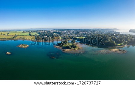 Aerial photo of Bangor, North Wales, United Kingdom.