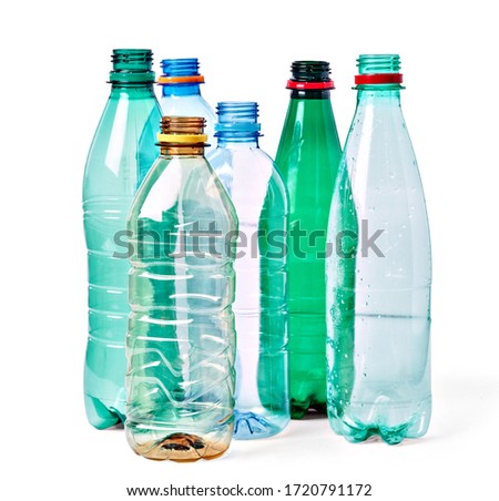 close up of a  plastic bottle on white background Royalty-Free Stock Photo #1720791172