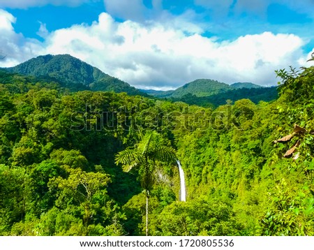 La Fortuna de San Carlos waterfall, Arenal volcano national park, Alajuela, San Carlos, Costa Rica Royalty-Free Stock Photo #1720805536