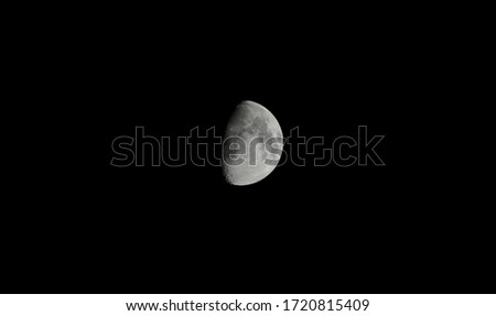 pictures of the growing moon in the night sky
