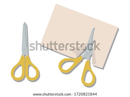 Stationery clip art.
Image illustration of scissors.