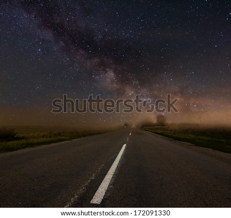 night road scene