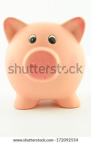A piggy bank  isolated on white.  Business & Finance Collection