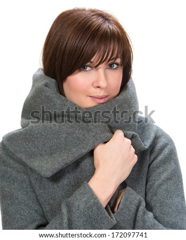 Picture of young woman in coat 