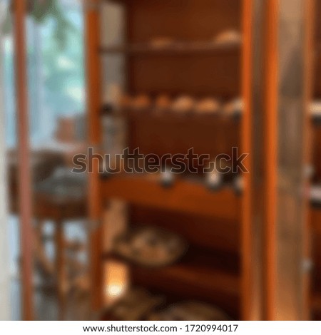 Blurred inside of coffee shop and restaurant 