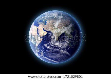 Black Isolated Earth - Elements of this Image Furnished by NASA