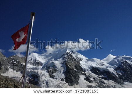 View from the Big Mountet Hut in Zinal, Switzerland 