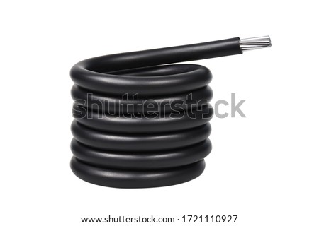 Closeup of electric cable on a white background Royalty-Free Stock Photo #1721110927