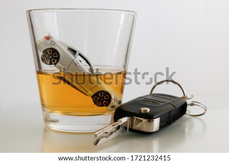 concept picture for do not drink and drive Royalty-Free Stock Photo #1721232415